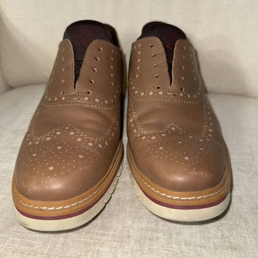 Cole Haan Men's ZERØGRAND Waterproof Wingtip Oxford C37091 Brown Leather 9.5W